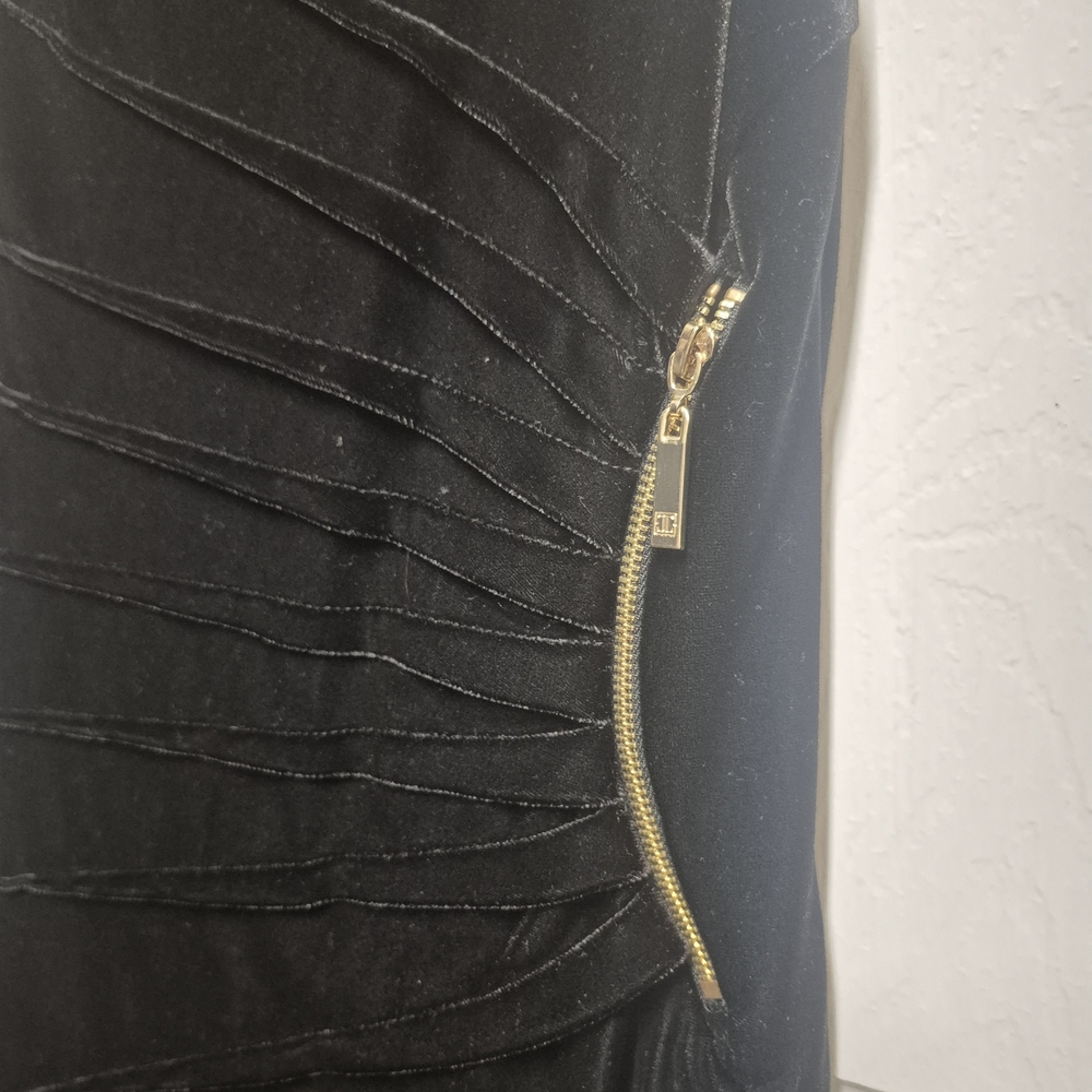 Ivanka Trump Black Midi Dress with Side Zipper Detail - Picture 2 of 4